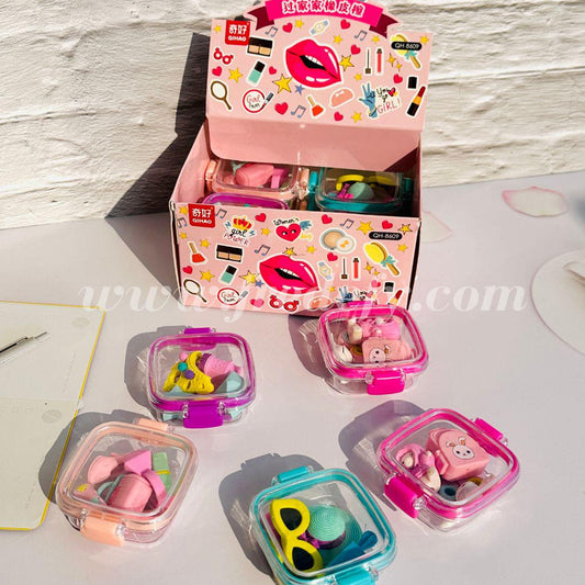 Eraser In Glass Box For Girls-Fredefy