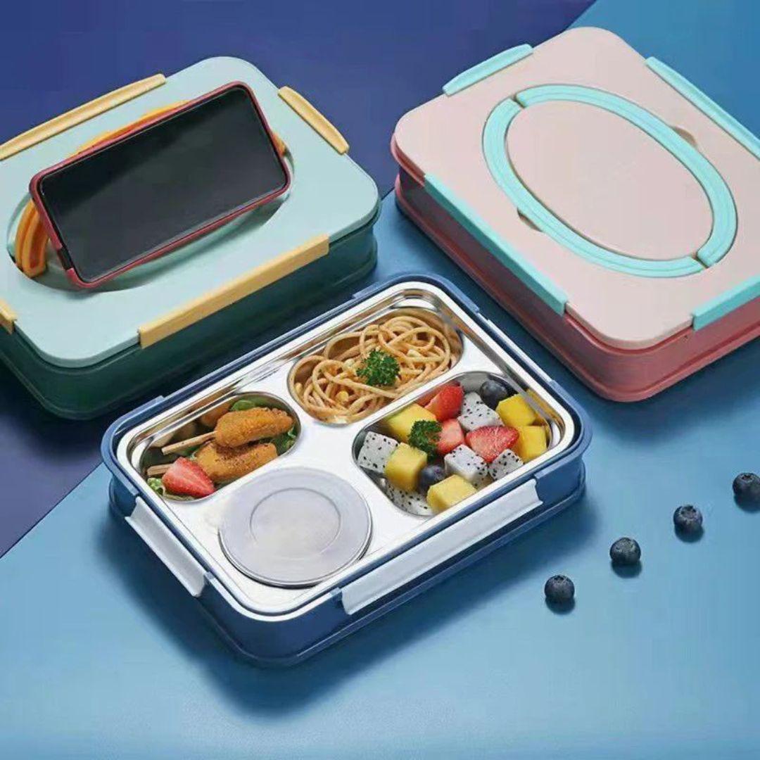 4 Compartment With Bowl Insulated Bento Box-Fredefy
