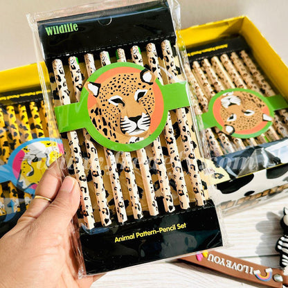 Animal Print Pencils - Pack of 8-Fredefy