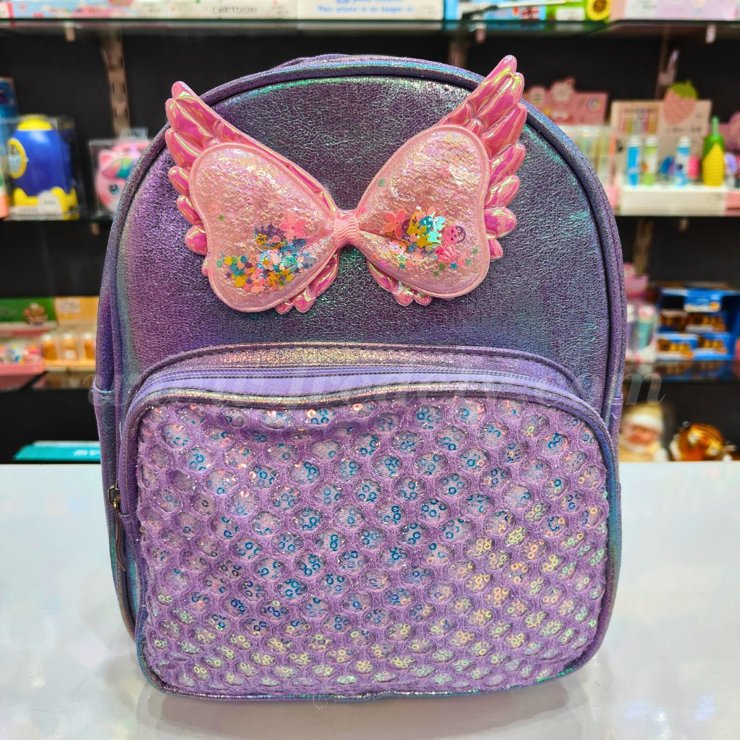 Bow & Wings Sequin Bag