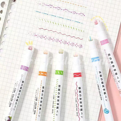 Different Shapes Rolling Colour Pens - Pack of 6-Fredefy