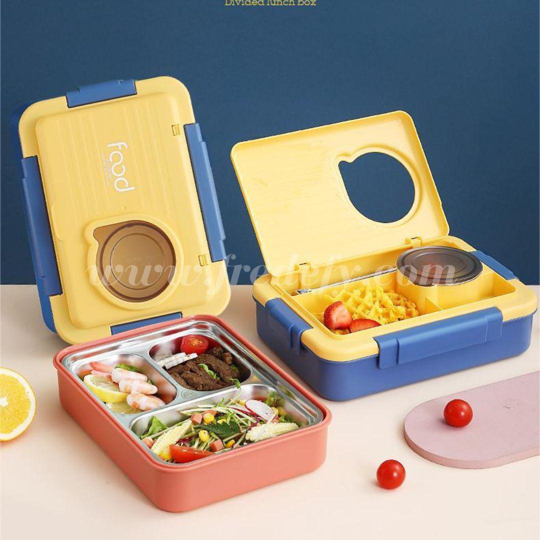 Double Decker 4 Compartment Insulated Lunch Box-Fredefy