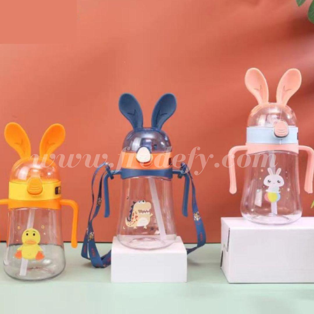 Handheld Cute Bunny With Ears Handhelp Sipper - 350 ml-Fredefy