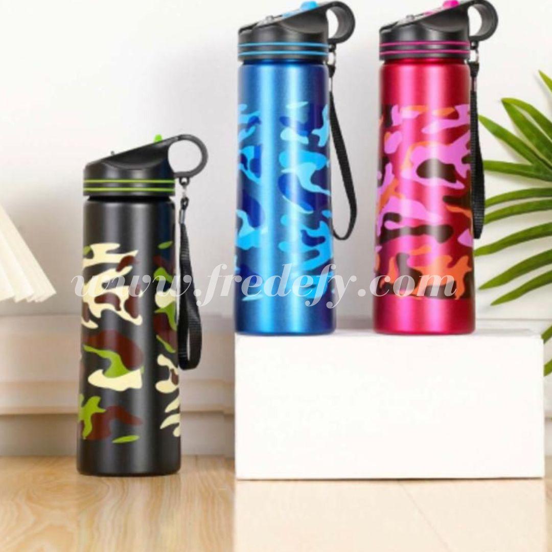 Insulated Steel Military Water Bottle - 800 ml-Fredefy