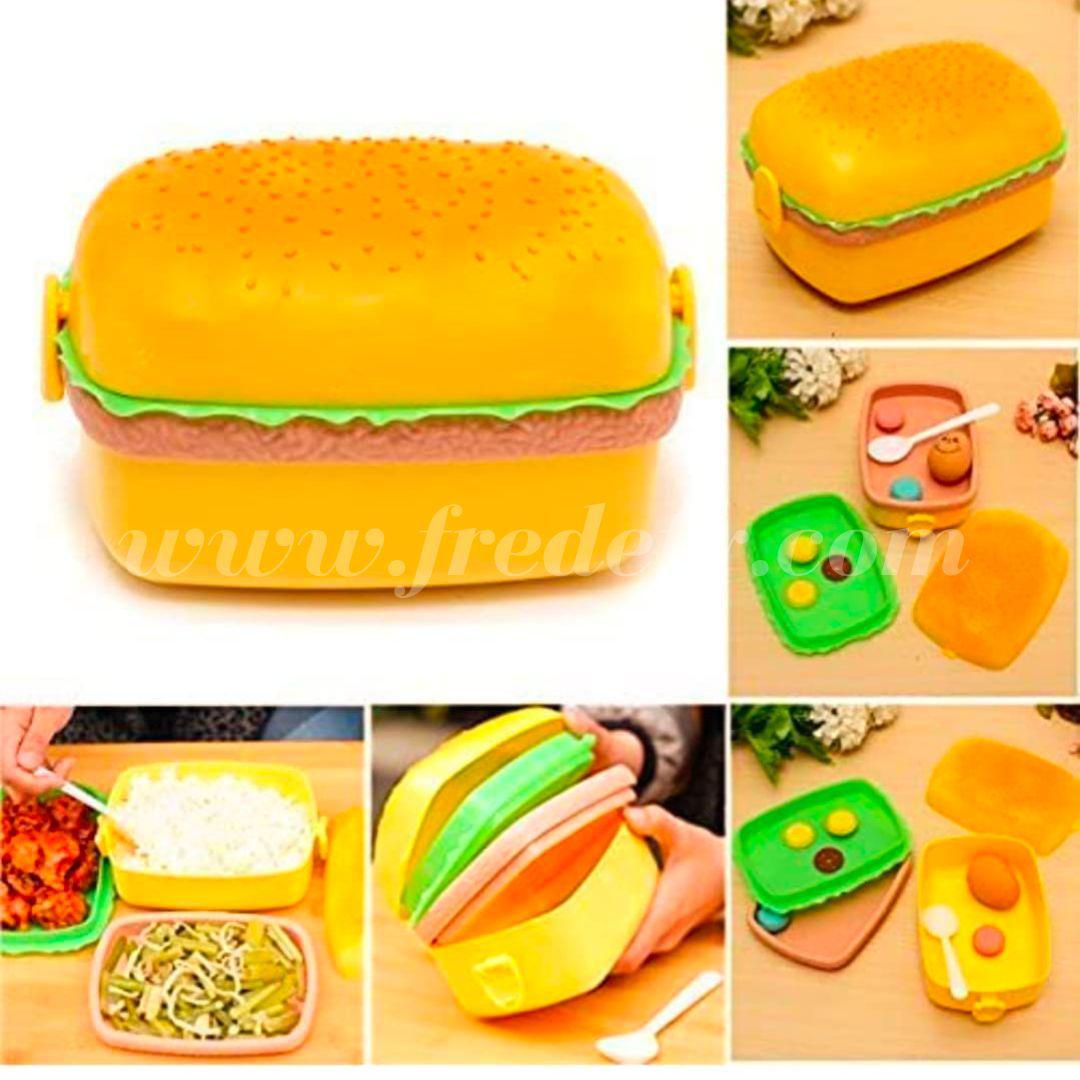 Rectangle Burger Lunch Box-Fredefy