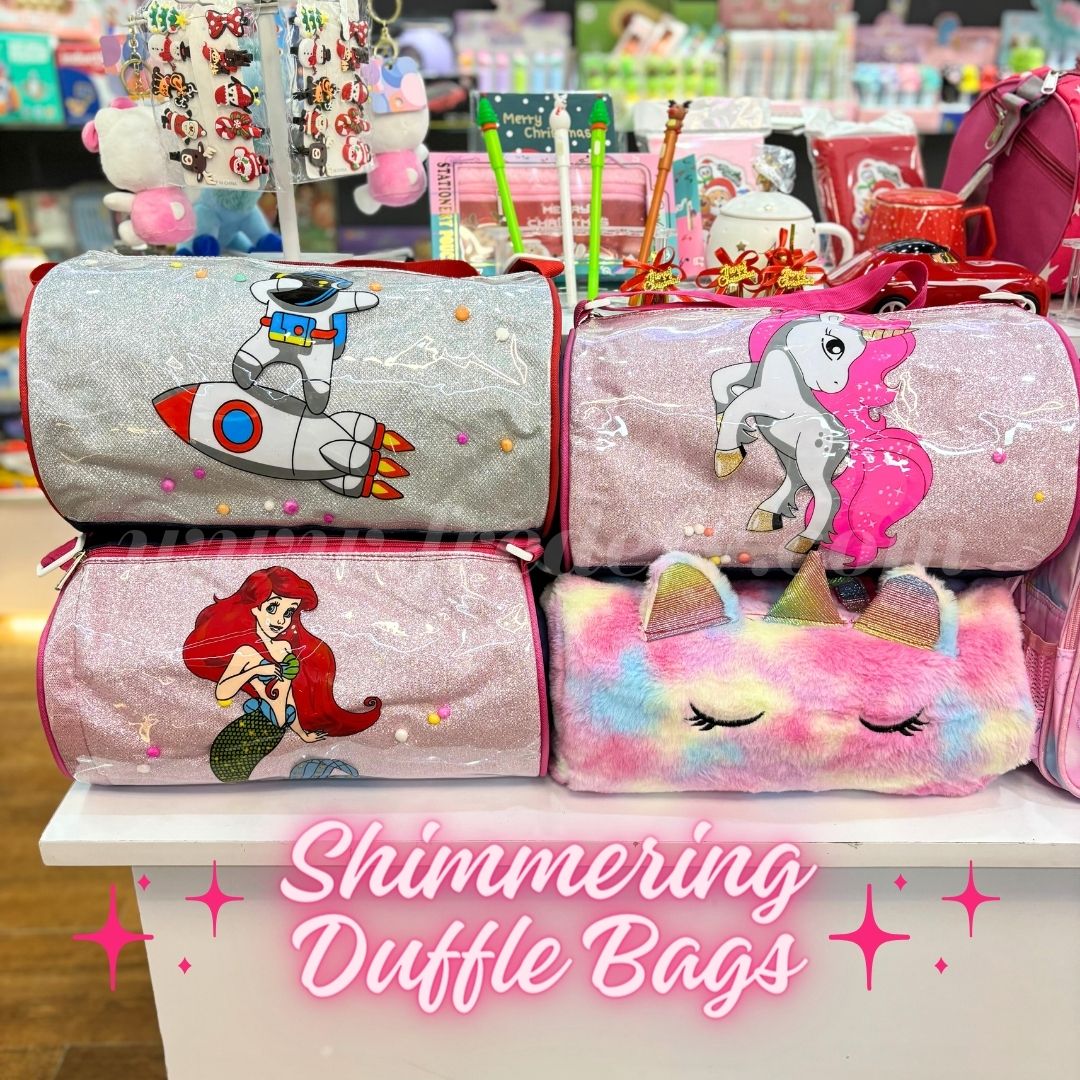 Shimmering Duffle Bags