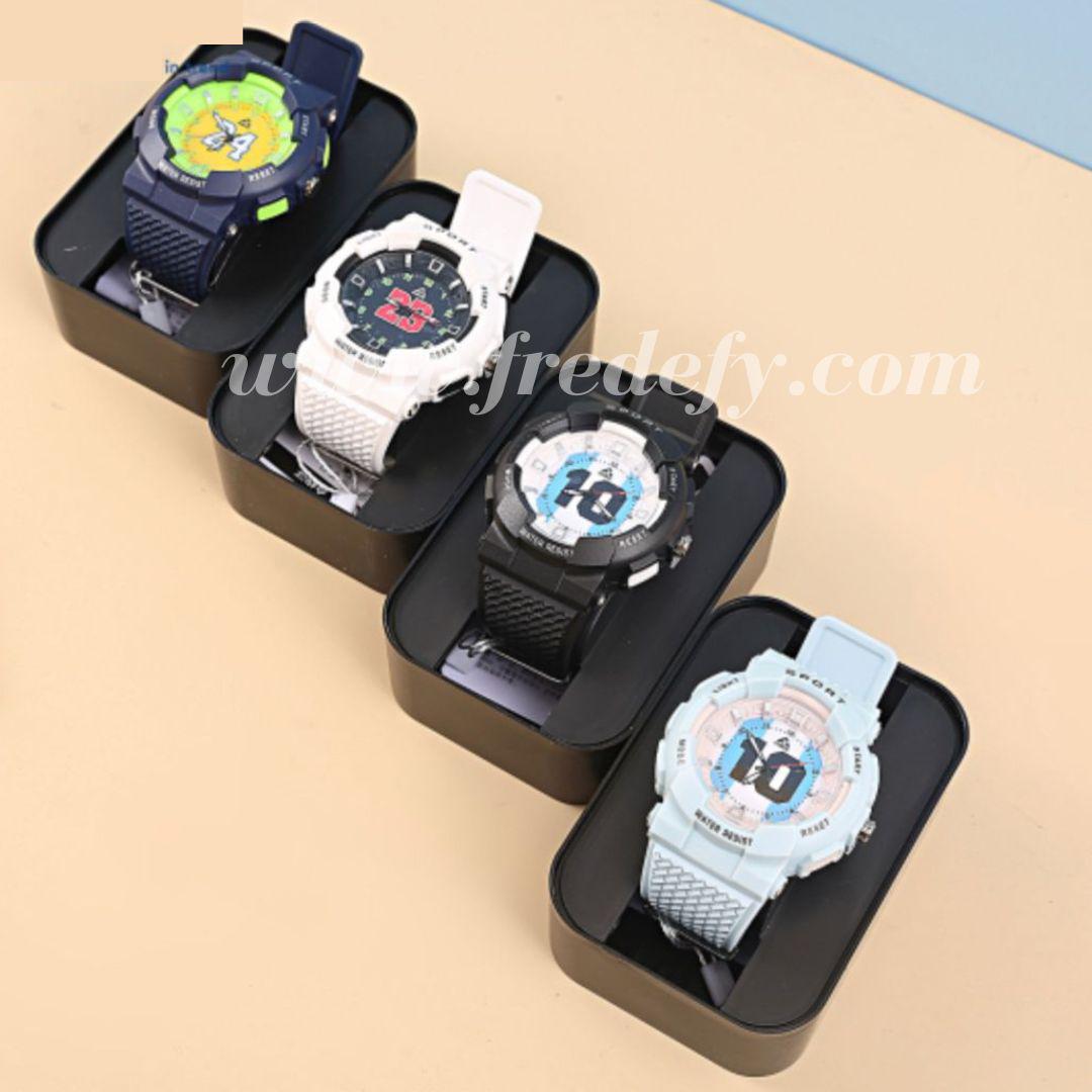 Sporty Water Resistant Digital Wrist Watch With Light-Fredefy