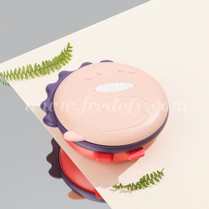 Stylish 3 Compartments Round Lunch Box-Fredefy