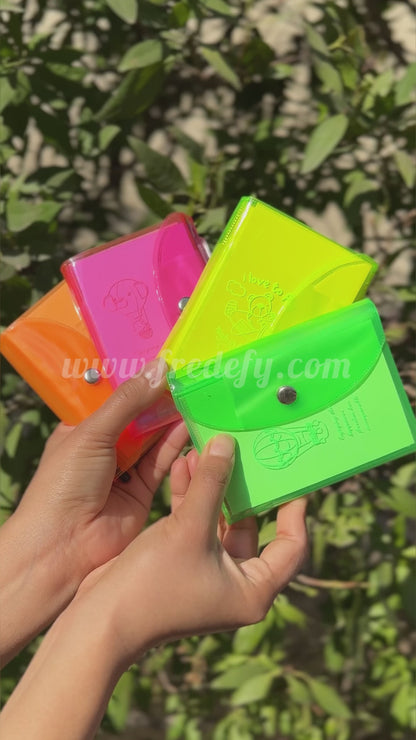 Neon 3 Fold Pocket Diary With Pen