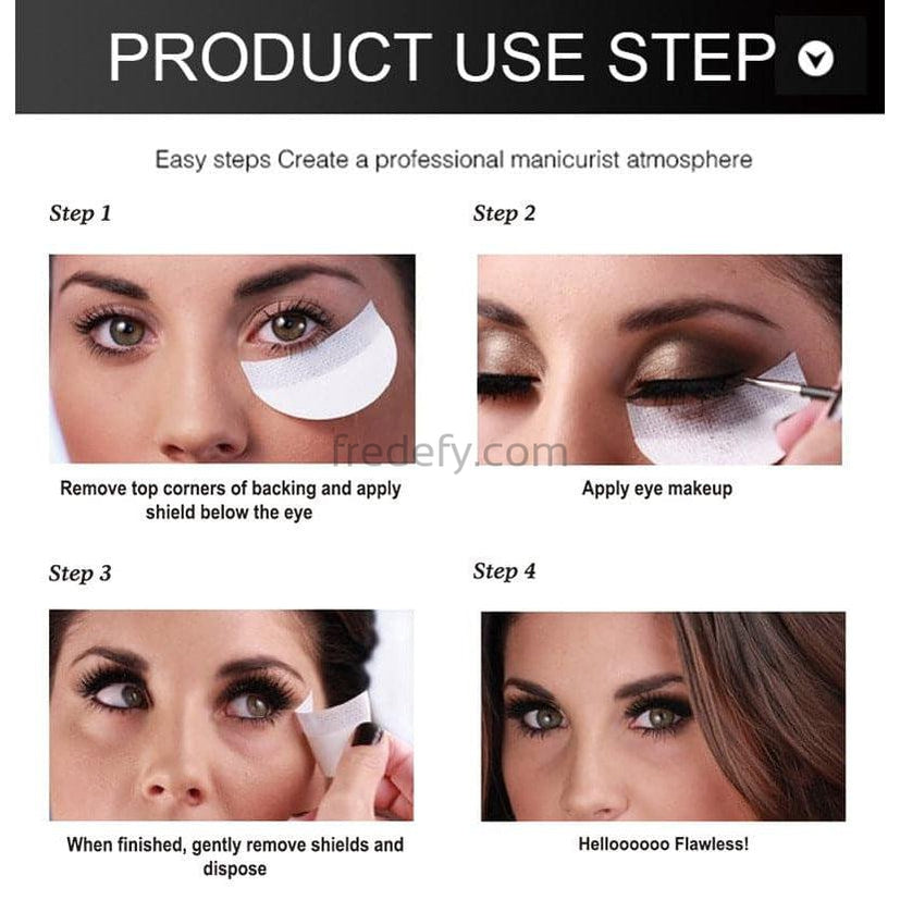 Yfoxy 100 Pcs Eyeshadow Shields Makeup Tape Supplies Professional Adhesive Under Eye Crease Shields Eyeliner Stencil Stickers for False Eyelashes