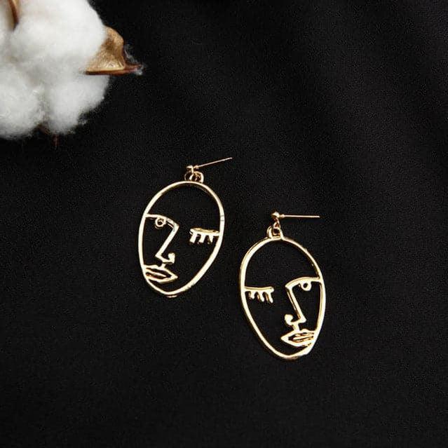 Abstract Face Earrings-Fredefy