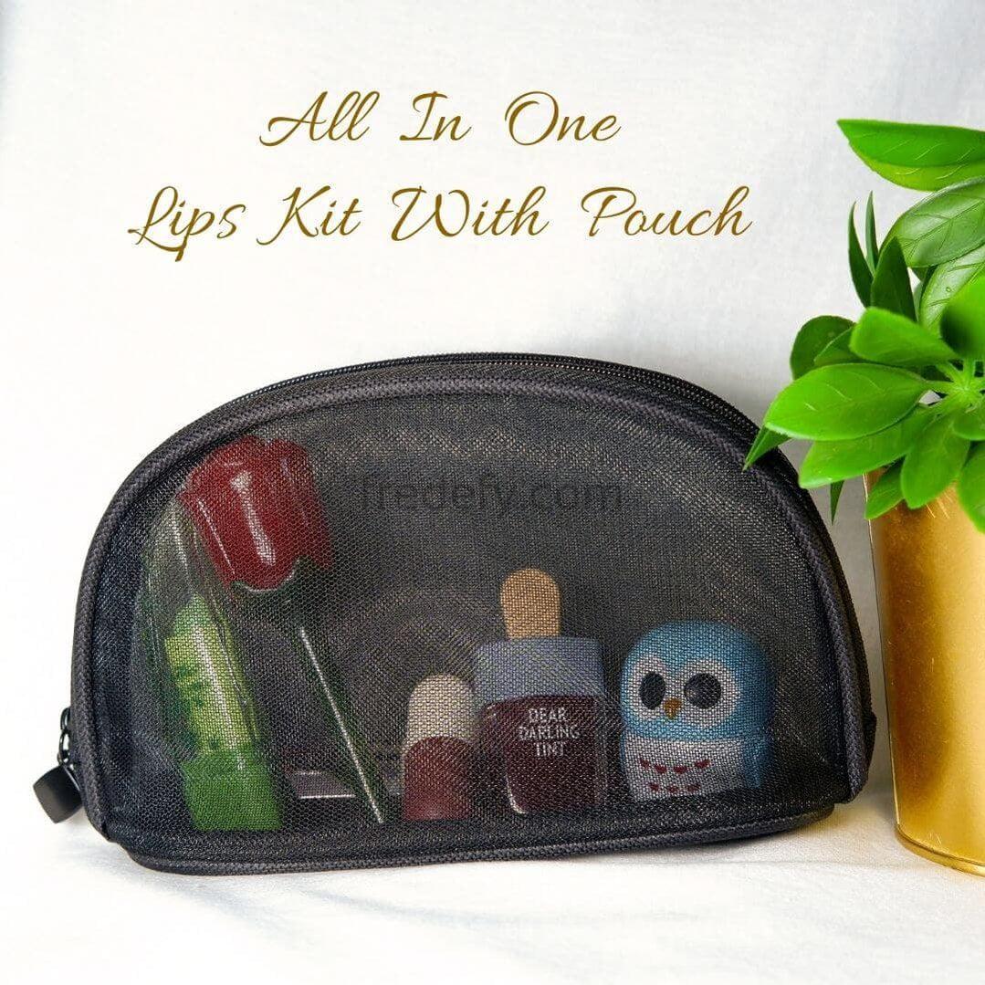 All In One Lips Kit With Pouch-Fredefy