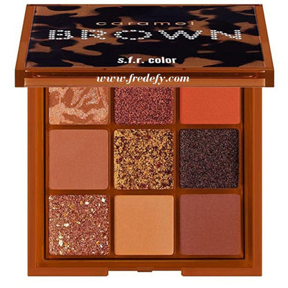 Caramel Brown Eyeshadow Palette-Fredefy