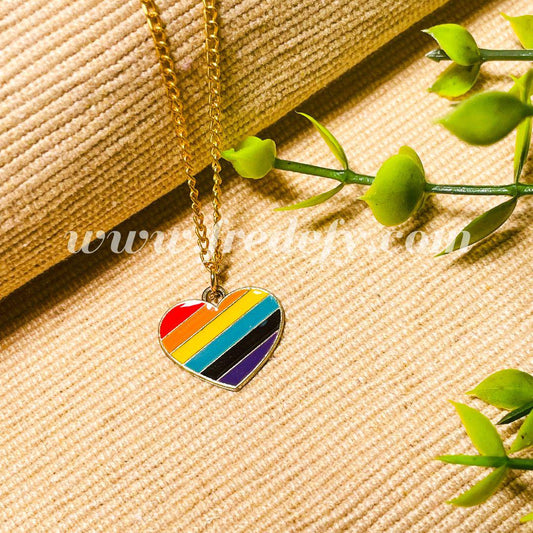 Colorful Heart Necklace-Fredefy