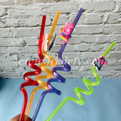 Designer Spiral Straws - Pack of 4-Fredefy