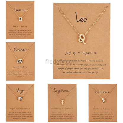 Elegant Zodiac Sign Necklace-Fredefy