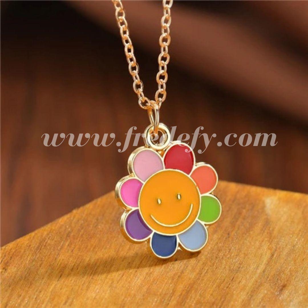Emoji Flower Necklace-Fredefy
