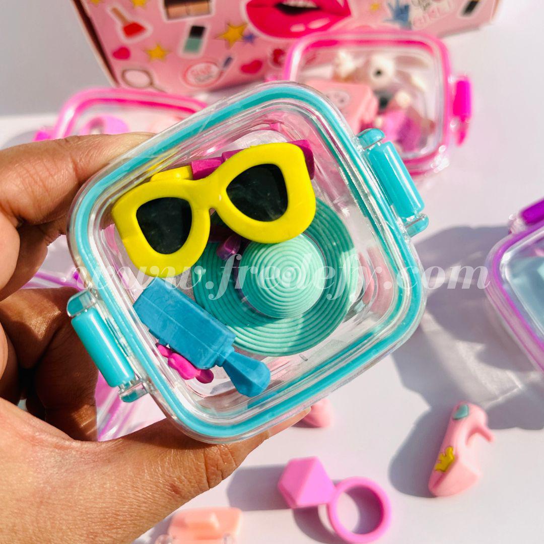 Eraser In Glass Box For Girls-Fredefy