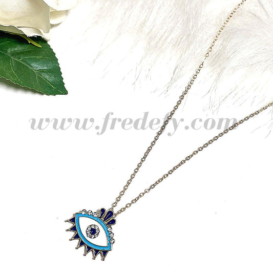 Eye Shape Evil Eye Necklace-Fredefy