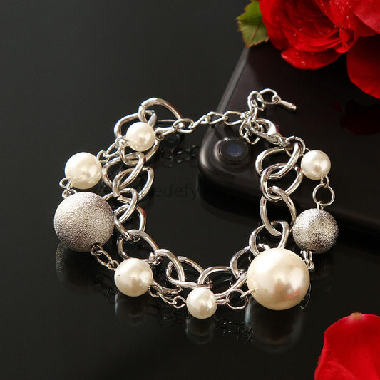 Fashionable Silver Chain Bracelet-Fredefy
