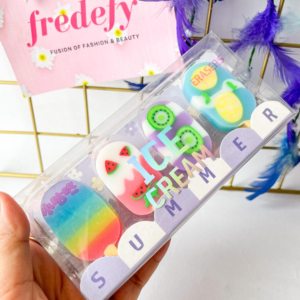 Ice Cream Candy Erasers - Pack of 4-Fredefy
