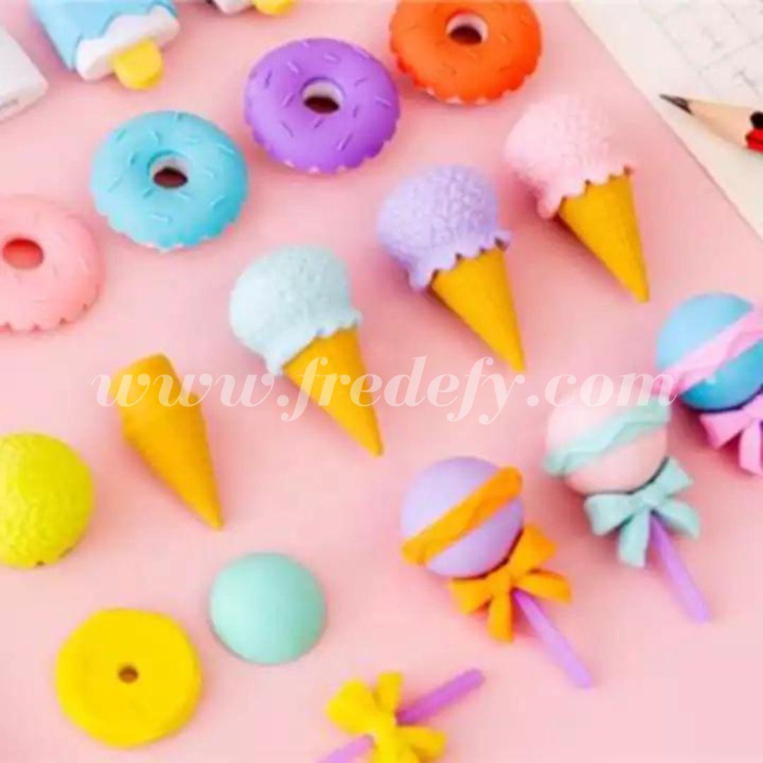 Ice Cream Cone Erasers - Pack of 4-Fredefy