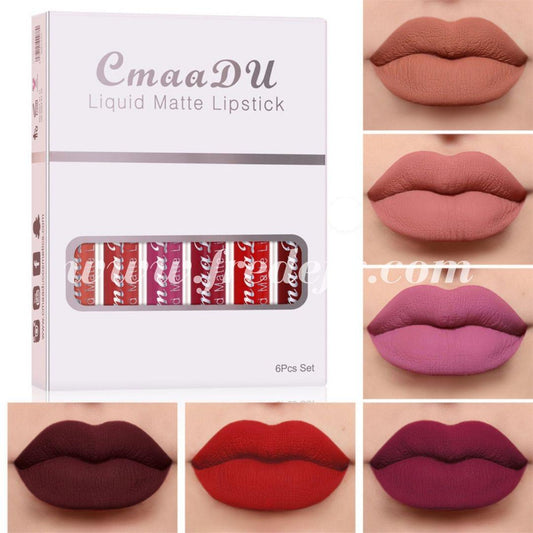 Liquid Matte Lipsticks Set - Pack of 6-Fredefy
