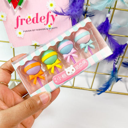 Lollipop Erasers - Pack of 4-Fredefy