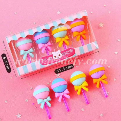 Lollipop Erasers - Pack of 4-Fredefy
