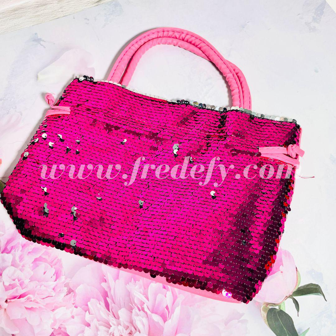 Lovely Sequin Dual Tone Handbag-Fredefy