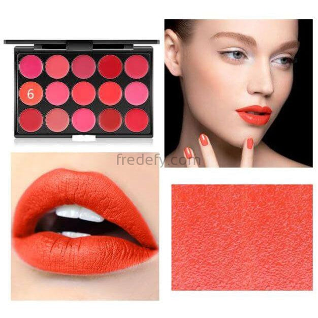 Miss Rose 15 Colors Lip Palette-Fredefy