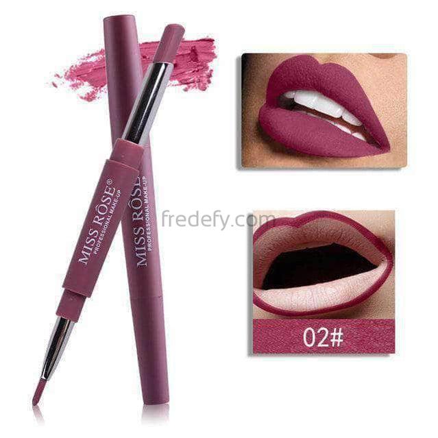 Miss Rose Double-End Lipstick With Lip-Liner-Fredefy
