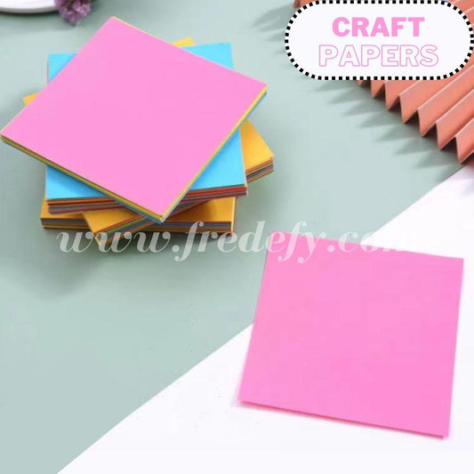 Multicolor Craft Paper - Pack of 500 Sheets-Fredefy