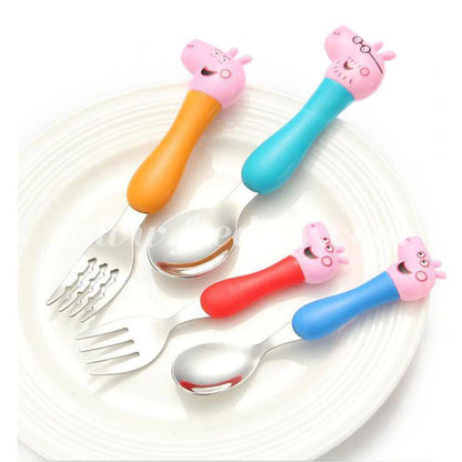 Peppa Pig Fork & Spoon Tableware-Fredefy