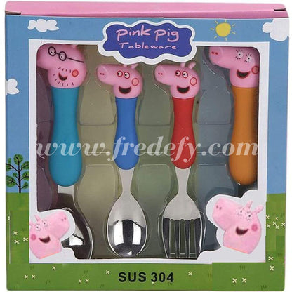 Peppa Pig Fork & Spoon Tableware-Fredefy