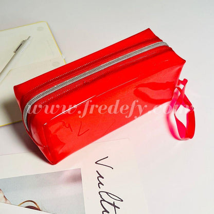 Quirky Neon Big Transparent Pouch-Fredefy