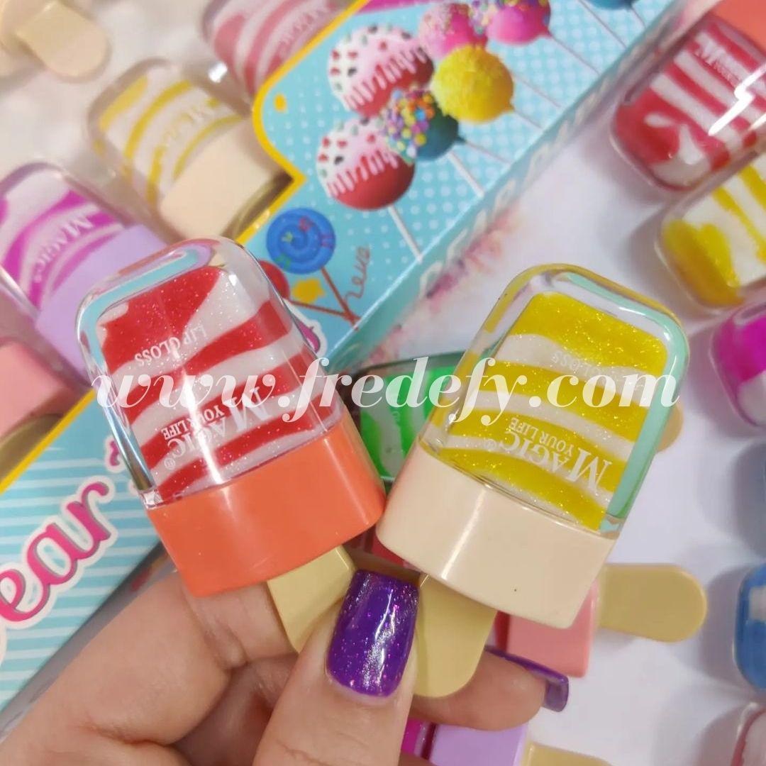 Rainbow Ice Cream Lip Gloss-Fredefy
