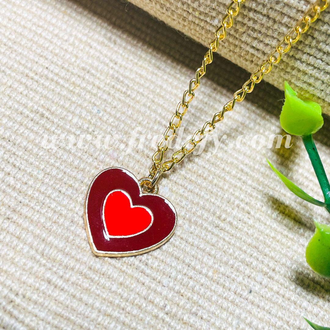 Red Heart Necklace-Fredefy