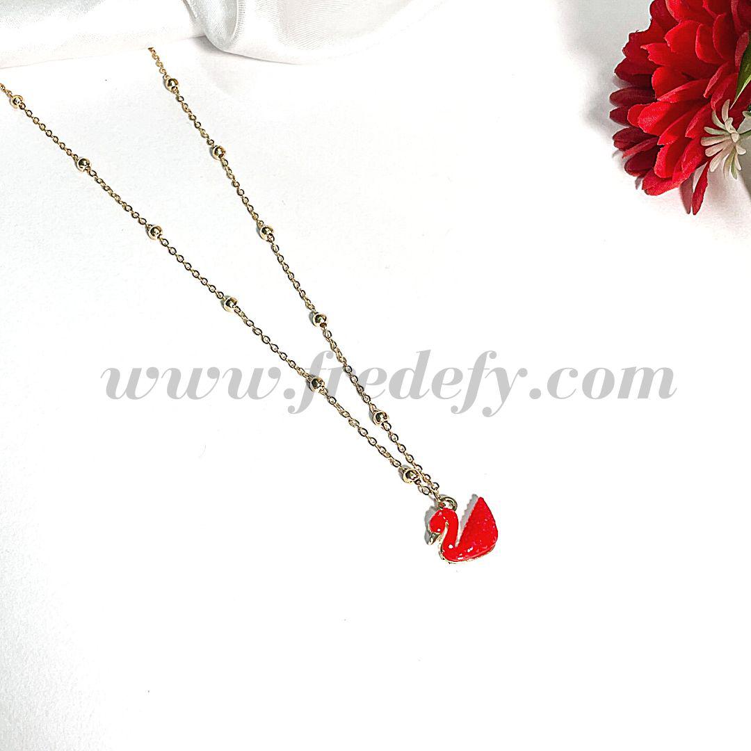 Red Swan Necklace-Fredefy