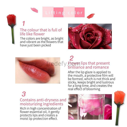 Rose Flower Mirror Lipstick-Fredefy