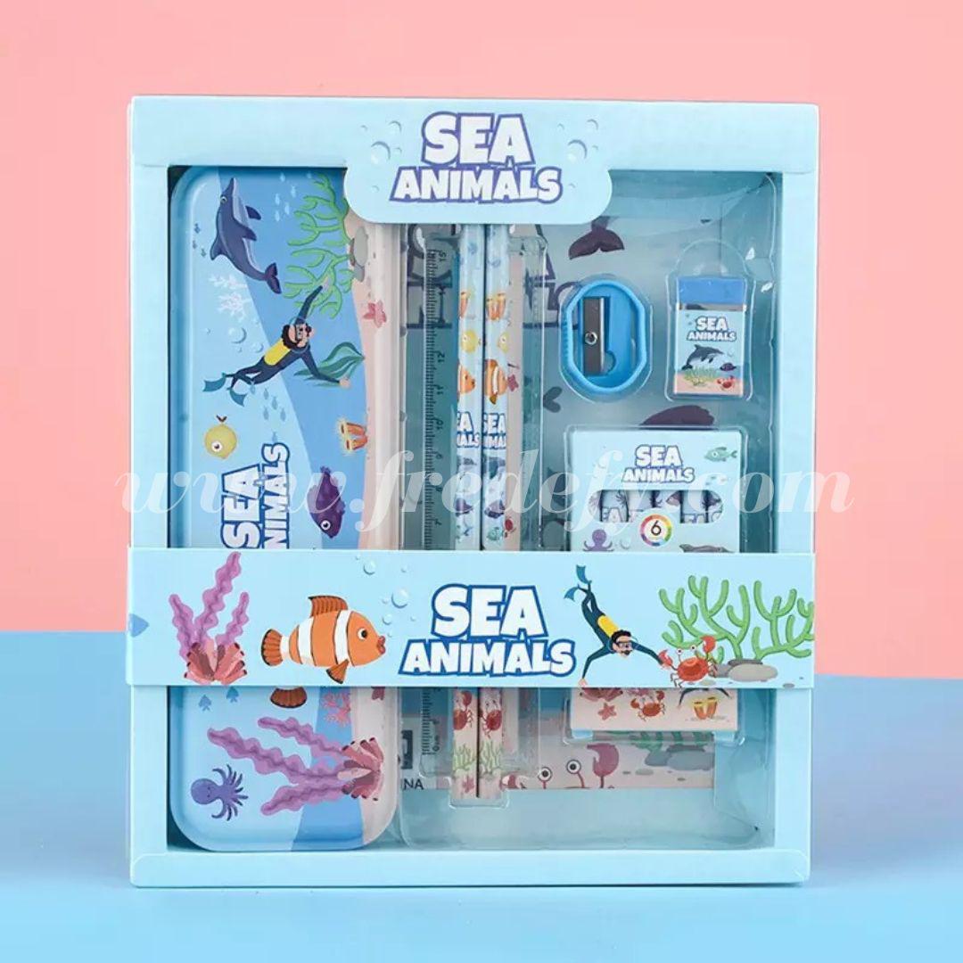 Sea Animals Stationery Gift Set-Fredefy