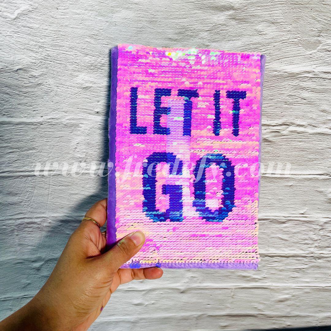 Sequin Quote & Letter Diary-Fredefy