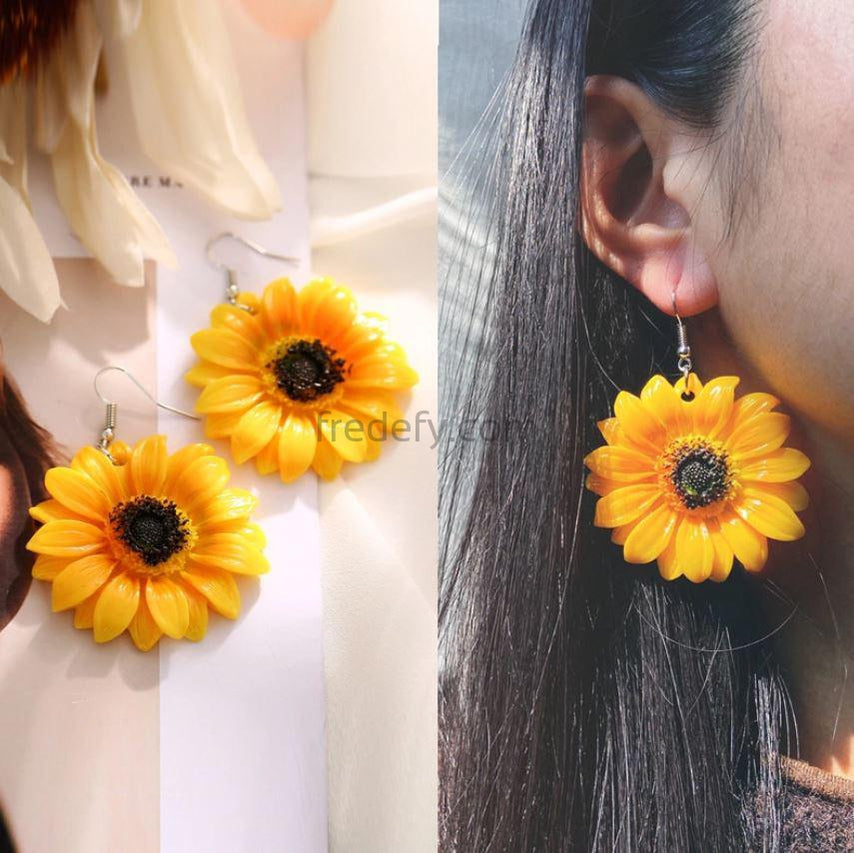 Sunflower Earrings-Fredefy