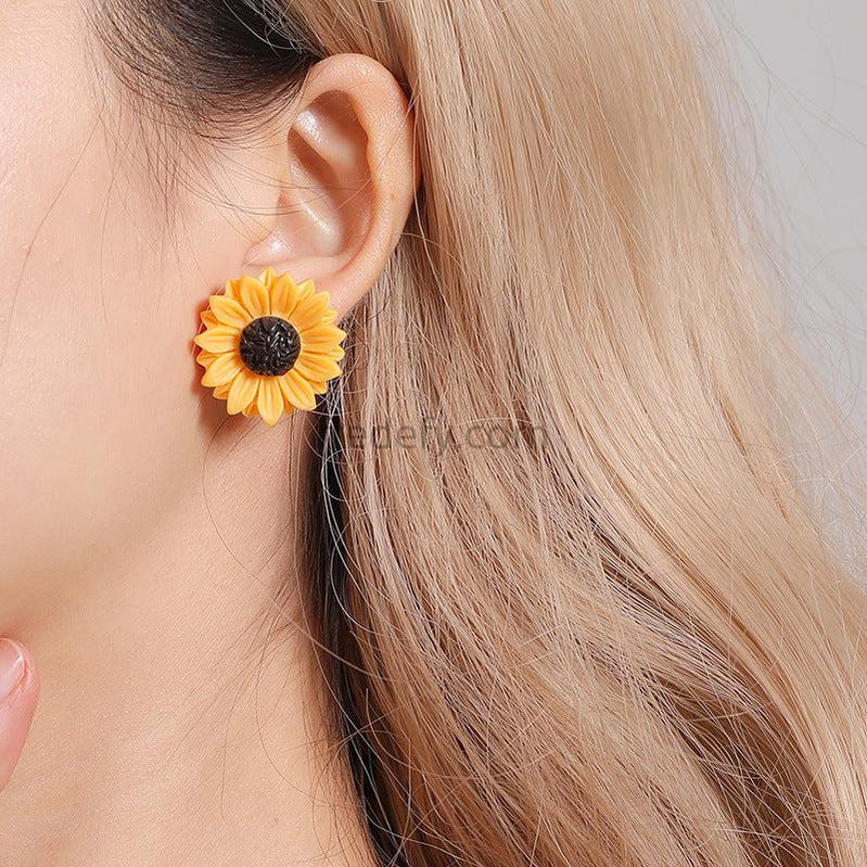 Sunflower Set With Earrings & Necklace-Fredefy