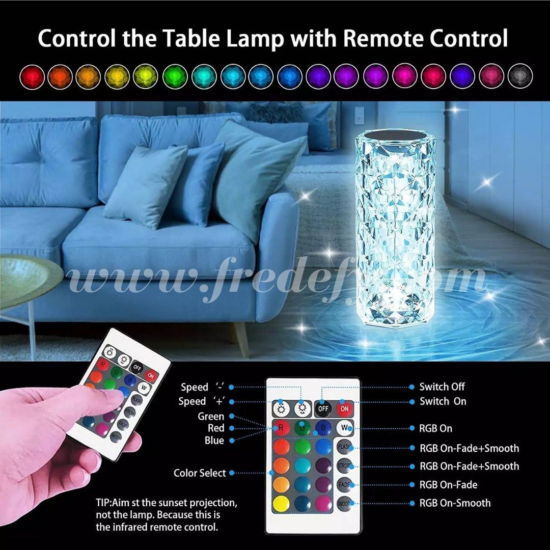 Touch & Remote Control Multi-Color Lamp-Fredefy