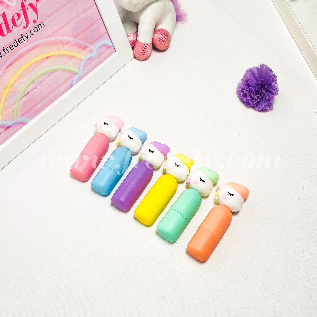 Unicorn Figure Highlighters - Pack of 6-Fredefy