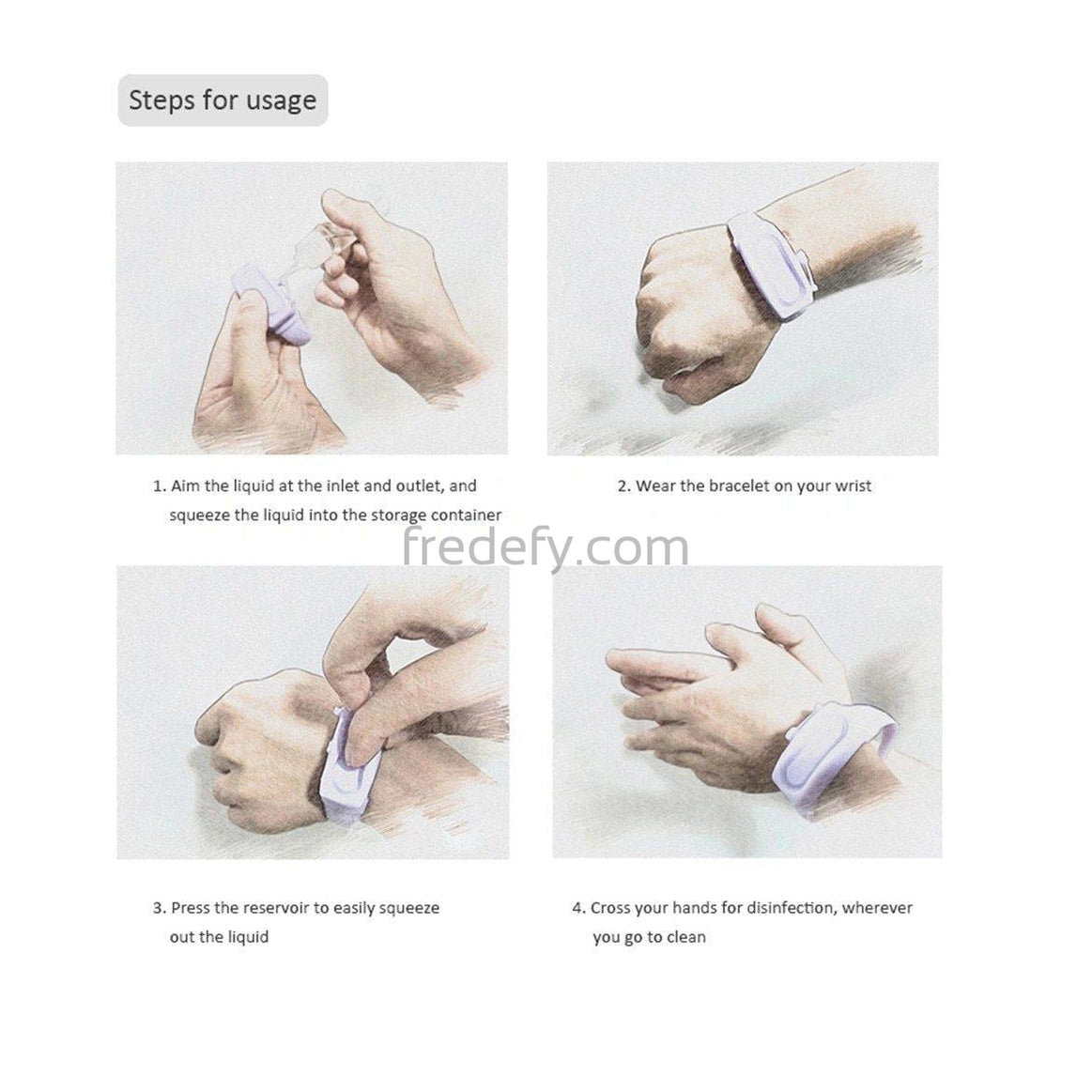 Wristband Sanitizer Dispenser-Fredefy