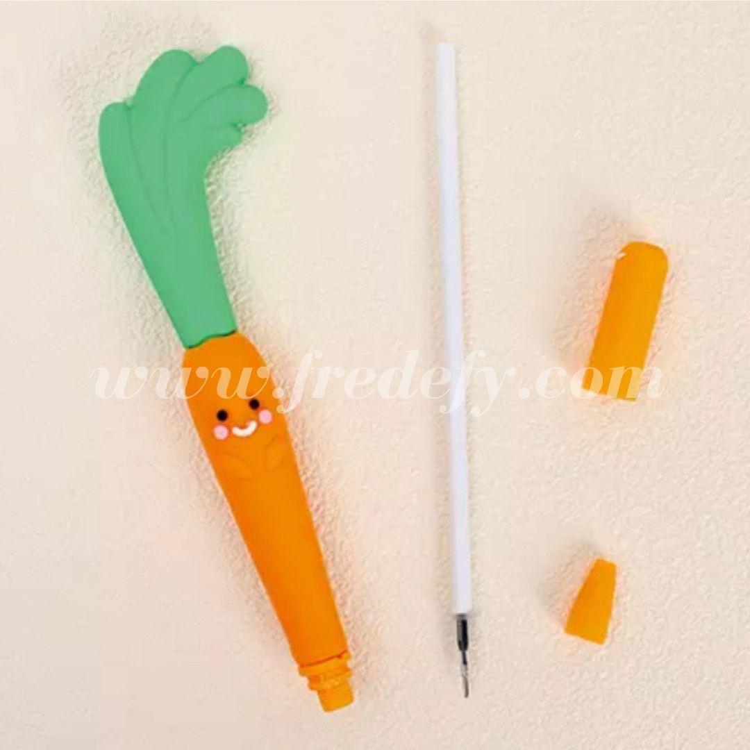 Yellow & Orange Carrot Pen-Fredefy